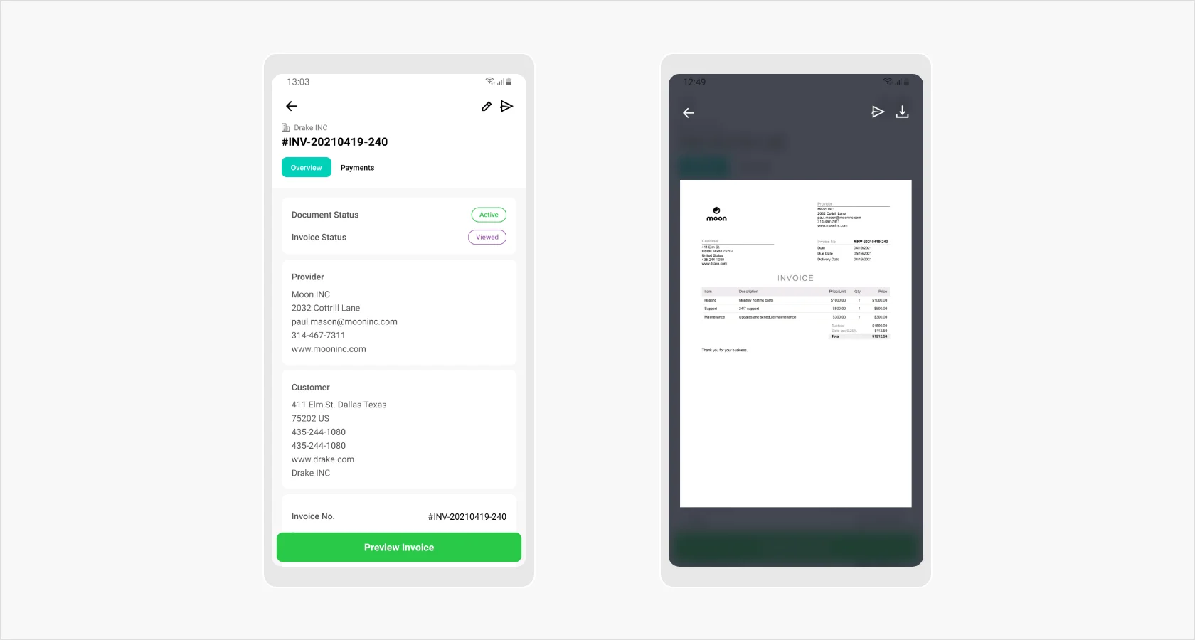 Mobile Invoicing